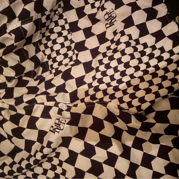 Rhude Geometric Black and White shorts